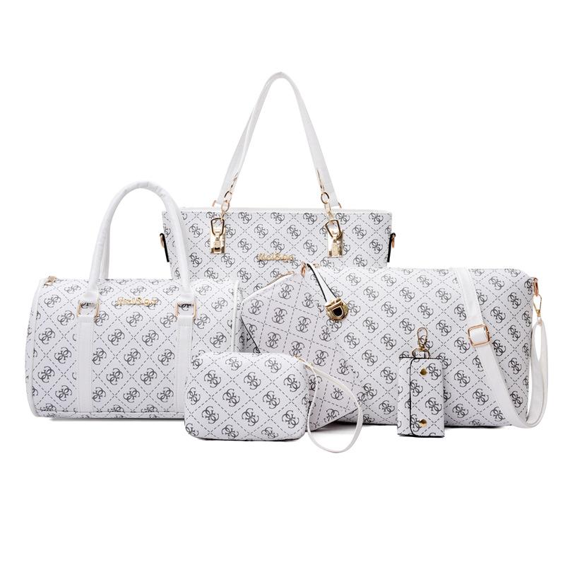 New Presbyopia Bag, High-end Retro Six-piece Set, Letter Plaid Diagonal Span Bag for Women