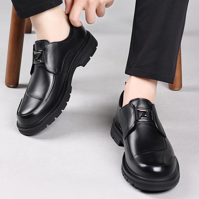 The First Layer Of Cowhide Formal Leather Shoes Men'S Business Leather Casual One-Pedal Men'S Shoes Commuting High-End Single Shoes Men
