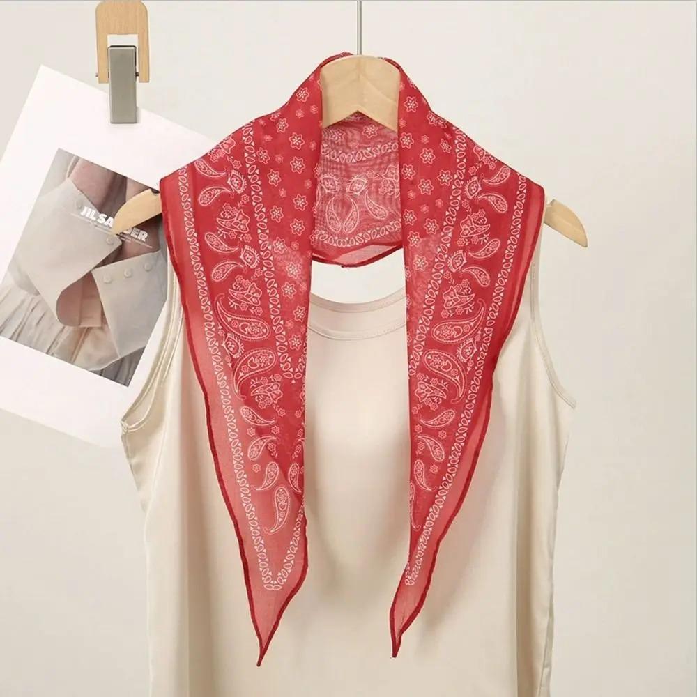 Versatile Retro Leopard Headscarf Cashew Print Hair Ribbons Headbands New Women Girls Hijab Wraps