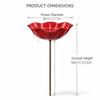 4 Pack Bee Watering Station Decorative Bowl Metal Bee Butterfly Feeder Flower Colorful Lawn Stake for Outdoor Garden Yard Decor