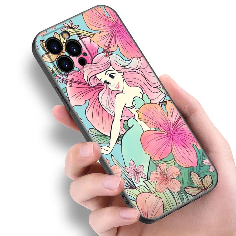 Snow White Princess Jasmine Black Silicone Phone Case For Apple iPhone 12 13 Mini 11 14 15 Pro Max 7 8 Plus X XR XS SE 2020 2022