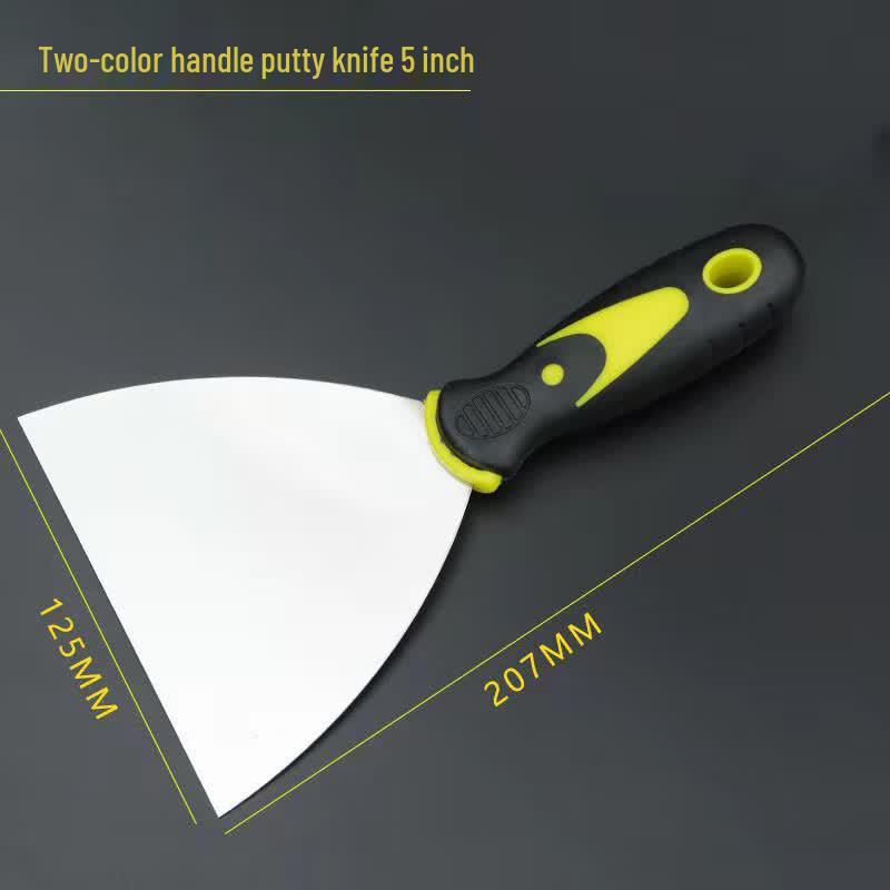 Changbaosen 5-inch 201 Stainless Steel Two-Tone Handle Putty Knife