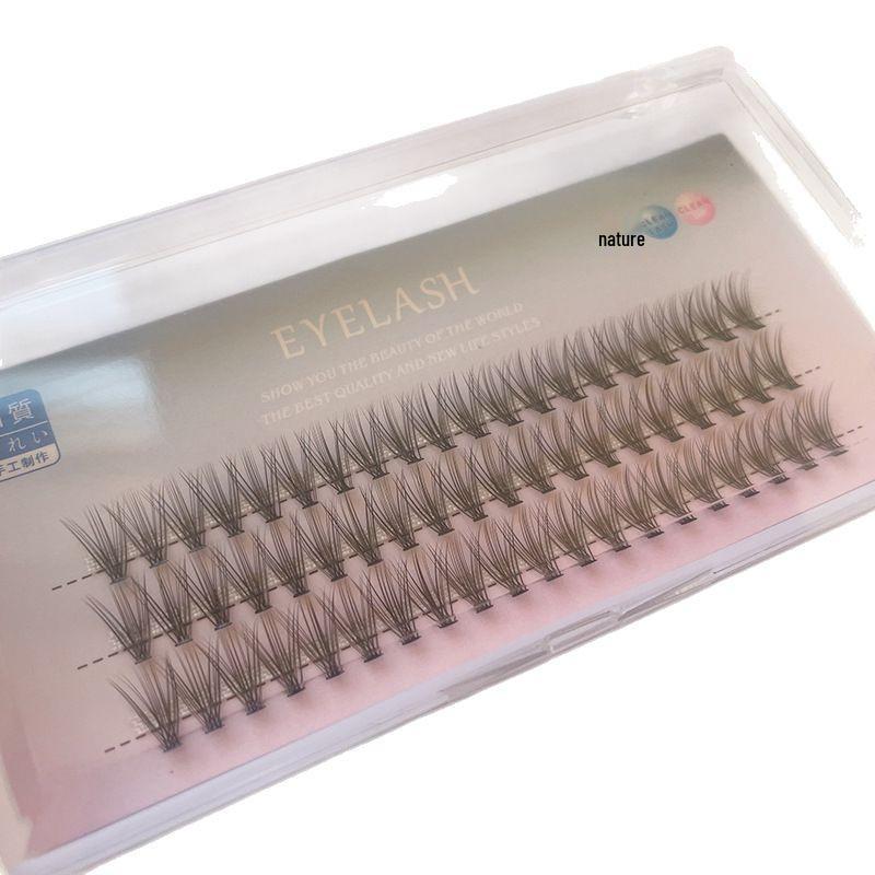 20D Hot Melt Cluster Lashes - Dense Three-Row Style, 10-Piece Curled High-Quality Segmented False Eyelashes