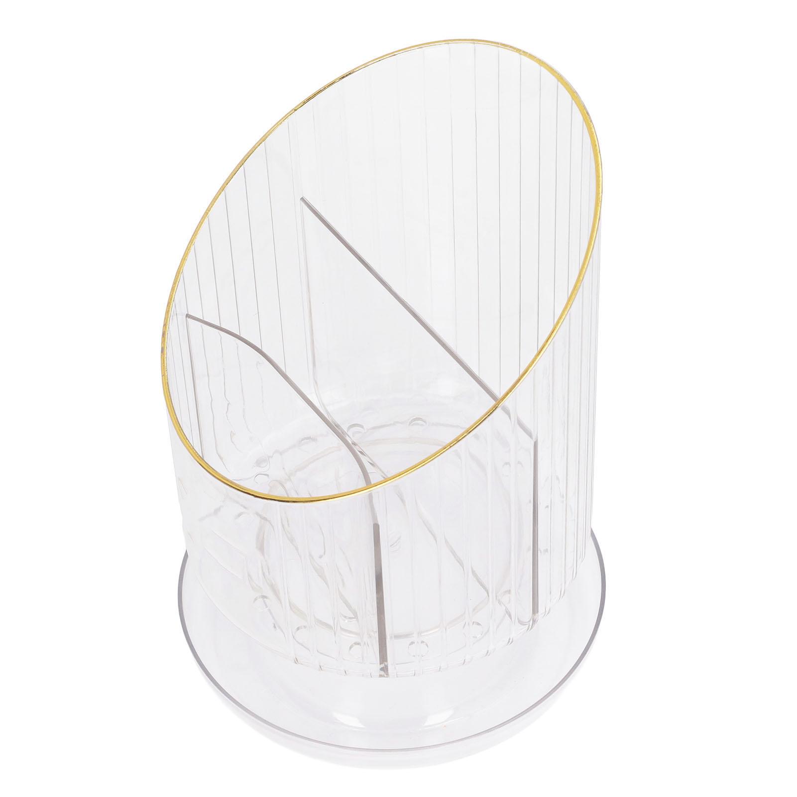 

Прозрачный держатель для кистей для макияжа, вращающийся, водонепроницаемый, пылезащитный, органайзер-стакан для макияжа, большой