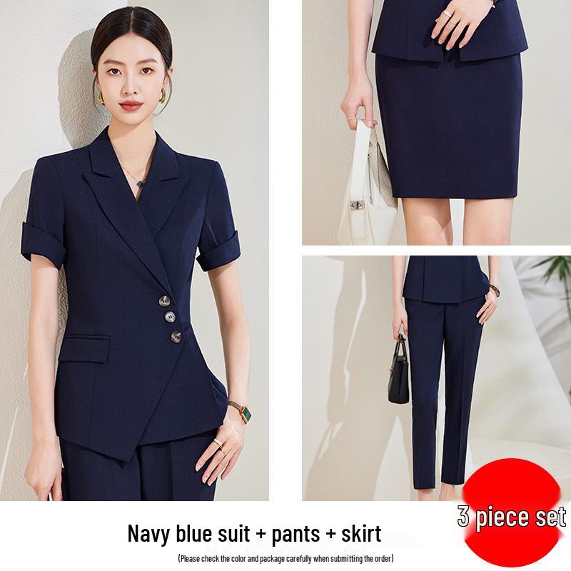 Goddess Style Professional Women's High-End Suit Skirt Set - Elegant Workwear for Mature Women
