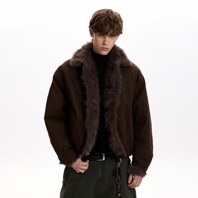 Mens Vintage Old Money Thick Warm Winter Cotton Parka Casual Loose Padded Coat