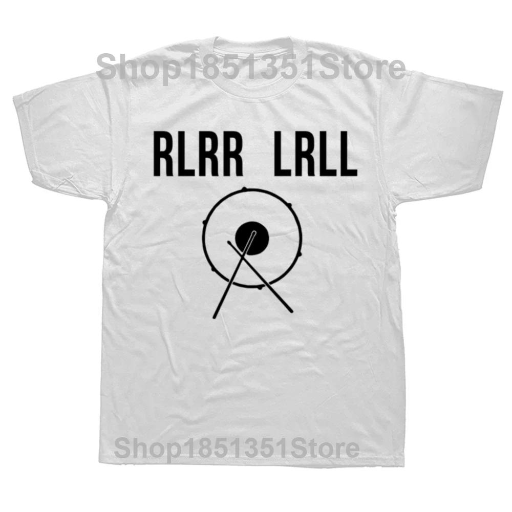 RLRR LRLL Trommler T-SHIRT Trommelband Musik Neuheit Lustig Geburtstag Geschenk Präsent Sommer Trommeln Spieler T-Shirt Hip Hop
