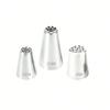 3pcs Grass Piping Nozzle Set 29 233 234 Stainless Steel Piping Tips For Cake, Pastry, Cupcake, Baking Tool, Decorating, Cream, Cookie, Kitchen Tools