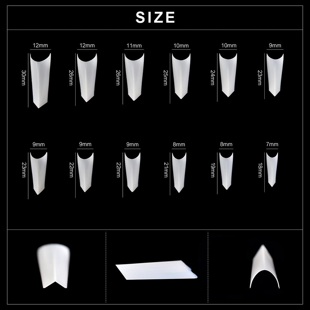 kads 500pcs ABS Nail Tips French Nails for Acrylic False Nails Press On Fake Nails Manicure Tools