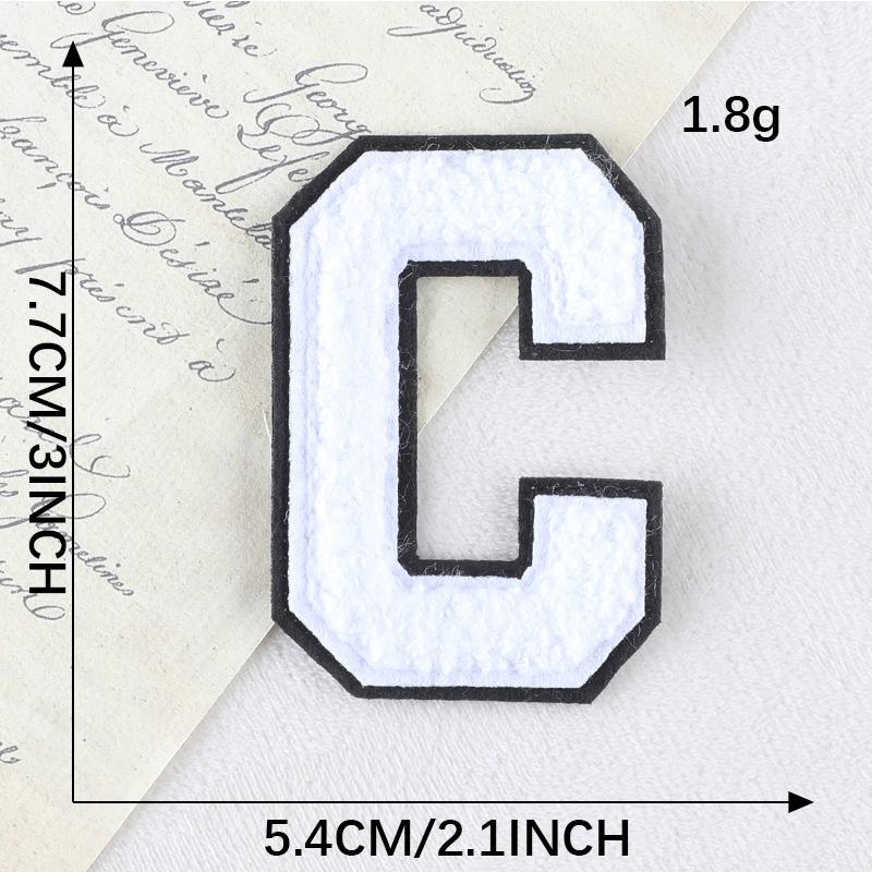 Chenille Embroidered Patch: DIY Clothing Accessories with English Letters