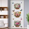 3D Flower Basket Wall Sticker, Artificial Flowers Decal for Kitchen Tile Backsplash, Dining Room Wall Decor, Peel and Stick Waterproof Vinyl