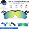 UV-Proof Cycling Sunglasses Clipped Edge On Hat Clip-On Sunglasses Driver goggles  Hat Brim