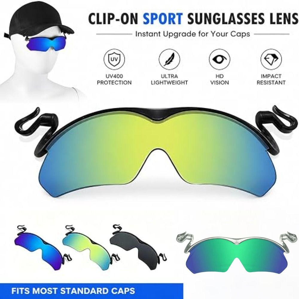 UV-Proof Cycling Sunglasses Clipped Edge On Hat Clip-On Sunglasses Driver goggles Hat Brim