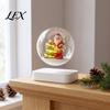 Winter Wonderland Table Ornament Magnetic Levitating Santa Claus Tree with LED Light, Lighted Rotating Floating Unique Seasonal Display Christmas