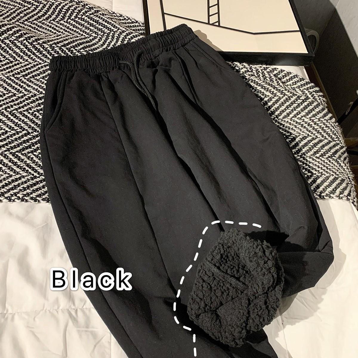 

Чоловічі Товсті Бавовняні Штани-Гарем з Овчини - Однотонний Повсякденний Одяг з Вільними Манжетами 3XL