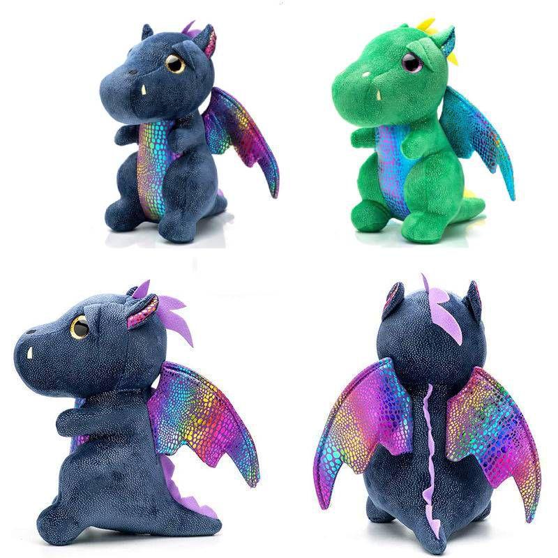 Colorful Little Flying Dragon Plush Doll For Kids Christmas Dinosaur Toy Home Decor 25cm