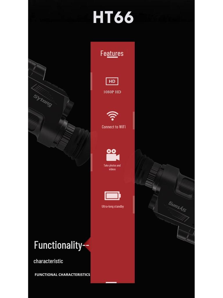 SYTONG HT-66 Night Vision Device: Infrared, Digital, HD, WiFi, Day/Night Dual-Use for Outdoor Photo & Video.