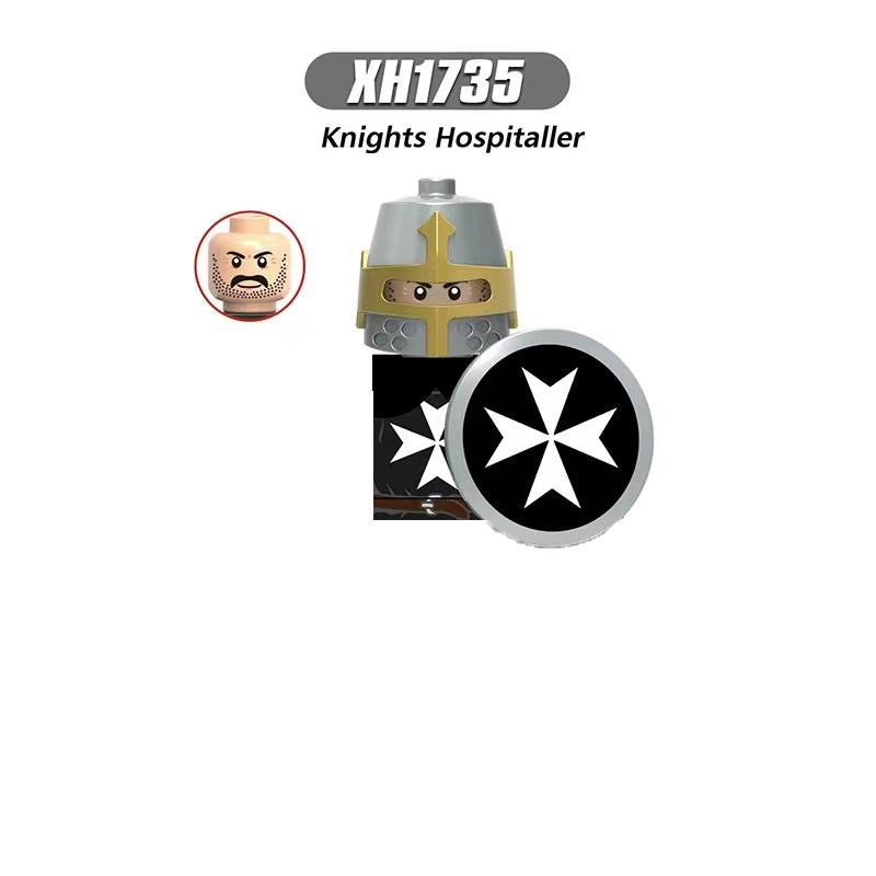 Mittelalterliche Ritter Serie Figuren Bausteine Krieger Soldaten Wachen Löwenherz Krankenhaus Deutscher Ritter Schlacht Hirte Kindergeschenk