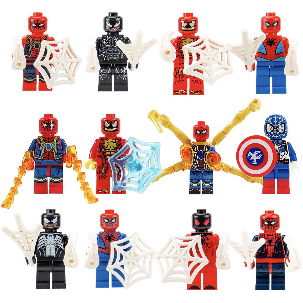 Super Hero Steel Spider Doll Building Block Puzzle Toy