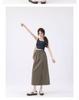 Gray Yamamoto Slimming A-line Culottes: High-Waist, Petite Fit, Wide-Leg Midi Skirt for Summer 2025