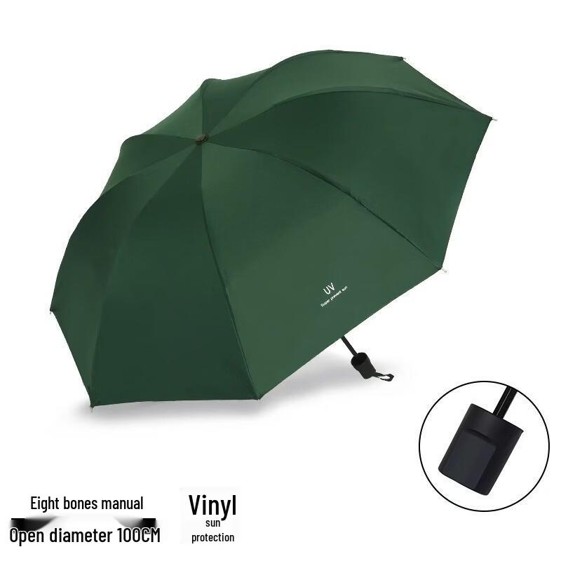 GELEITE UV Protection Dual-Use Black Glue Umbrella