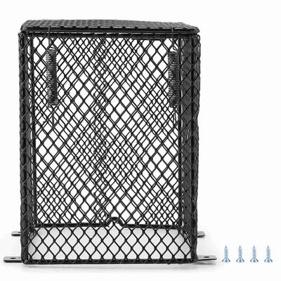Animale Domestico Rettile Anti scottatura Lampada Copertura a Rete Giorno Notte Lampadina Ceramica Riscaldamento Paralume(Cuboide)