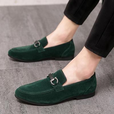 Klassische Grüne Herren Wildleder Mokassins Große Größe 47 Atmungsaktive Leder Slipper Herren Niedrig Slipper Freizeitschuhe für Herren zapatos hombre