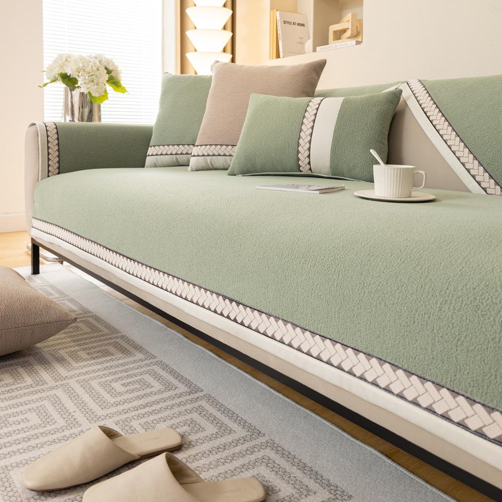 

Водонепроницаемая бархатная подушка для дивана Four Seasons Universal Antifouling Simple Sofa Cover Fabric Non-Slip Cover Cover 70X70