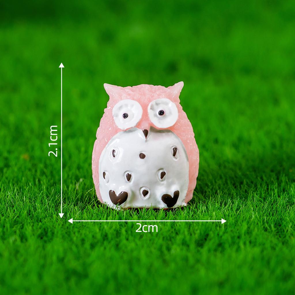 Large Resin Owl Figurine Cute Cartoon Animal Decor Ideal For Diy Garden Miniature