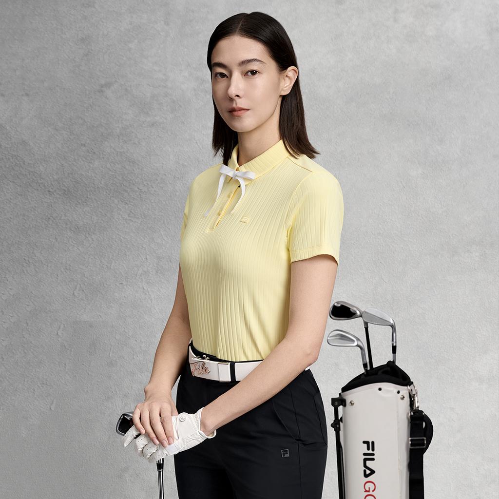 FILA Golf Series Comfortable Pullover Knitted Short Sleeve Golf Shirt Women tops A11W625103F-YE