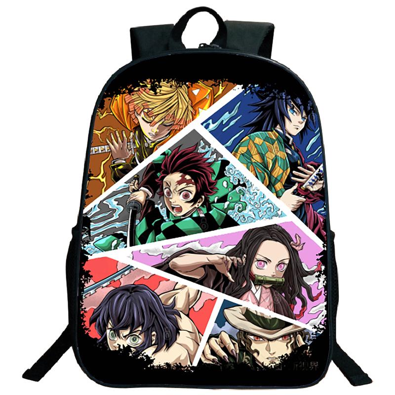 Demon Slayer Backpack Kimetsu No Yaiba Tanjiro Nezuko Kamado Teenarges Schoolbag Laptop Bag Boys Girls Rucksack Travel Shoulder Bags