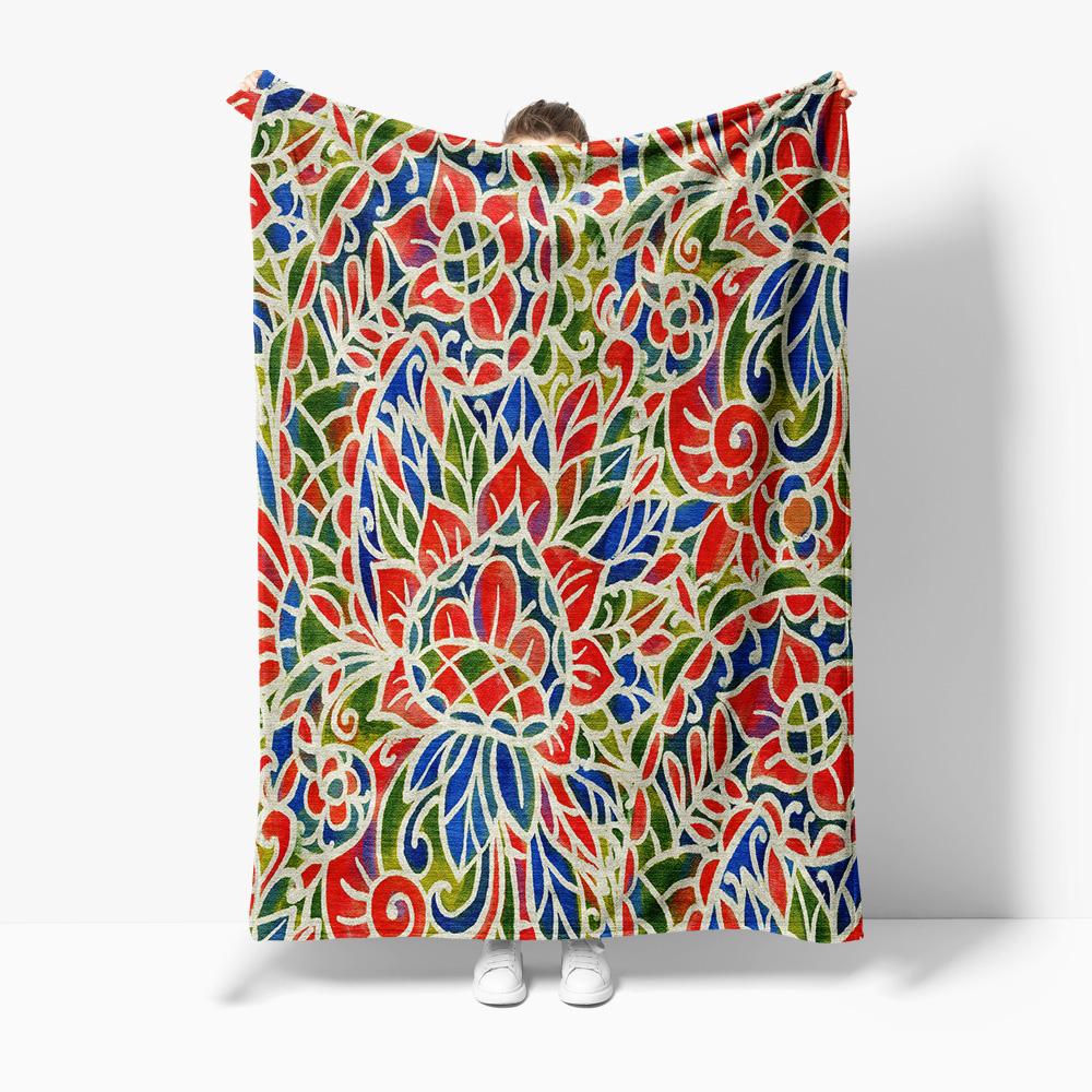 Irregular Patchwork Blanket Textured Bed Throw Sofa Decorative Throw Blanket Colorful Home Textile Gift 75x100cm