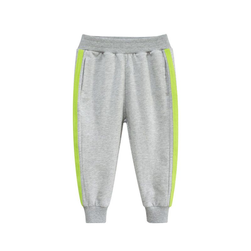 Девочки Внешняя Торговля Западный Стиль Универсальные Хлопковые Брюки до щиколотки с резинкой Light Gray 90 cm