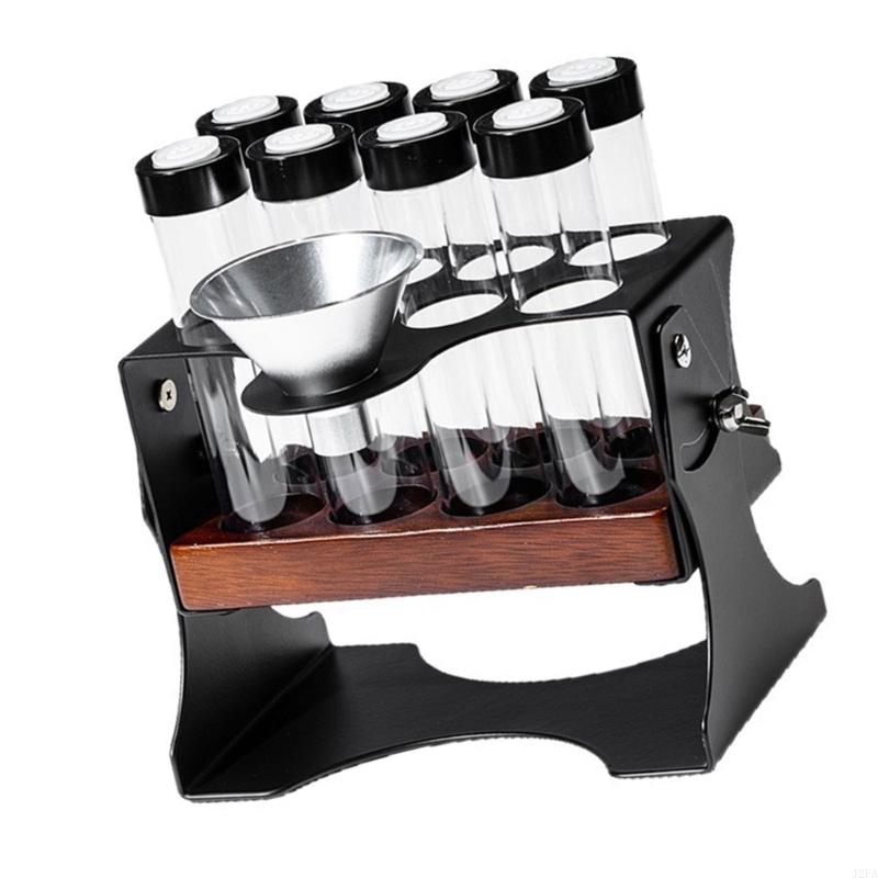 Sealed Coffee Storage Jars with Adjustable Rack Metal Inclined Display Stand CN