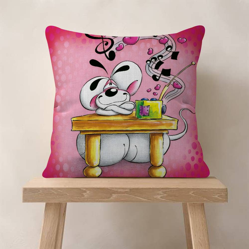 Cartoon DDiddl love cute kawaii Personalized Pillow Cover Kids Bedroom Wild Party Decor Pillowcase kid Birthday shower Gift