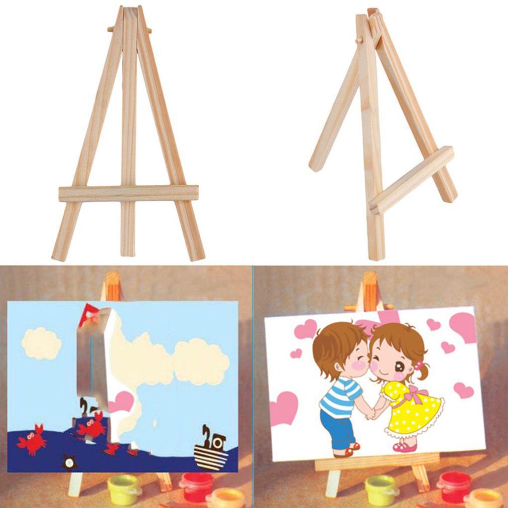 Children Mini Wooden Easel Artist Painting Name Card Stand Display Holder