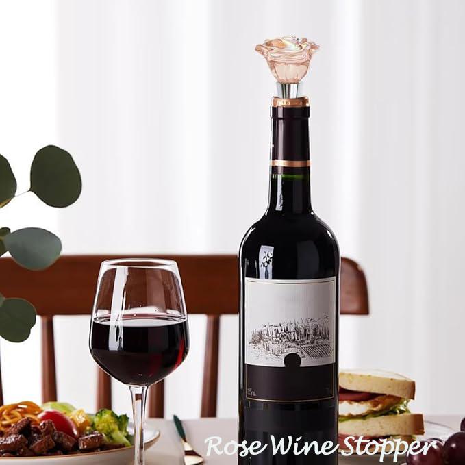 Rose Wine Saver Stopper: Reusable, Fresh-Keeping, Great Gift for Wine Lovers & Wedding Favors
