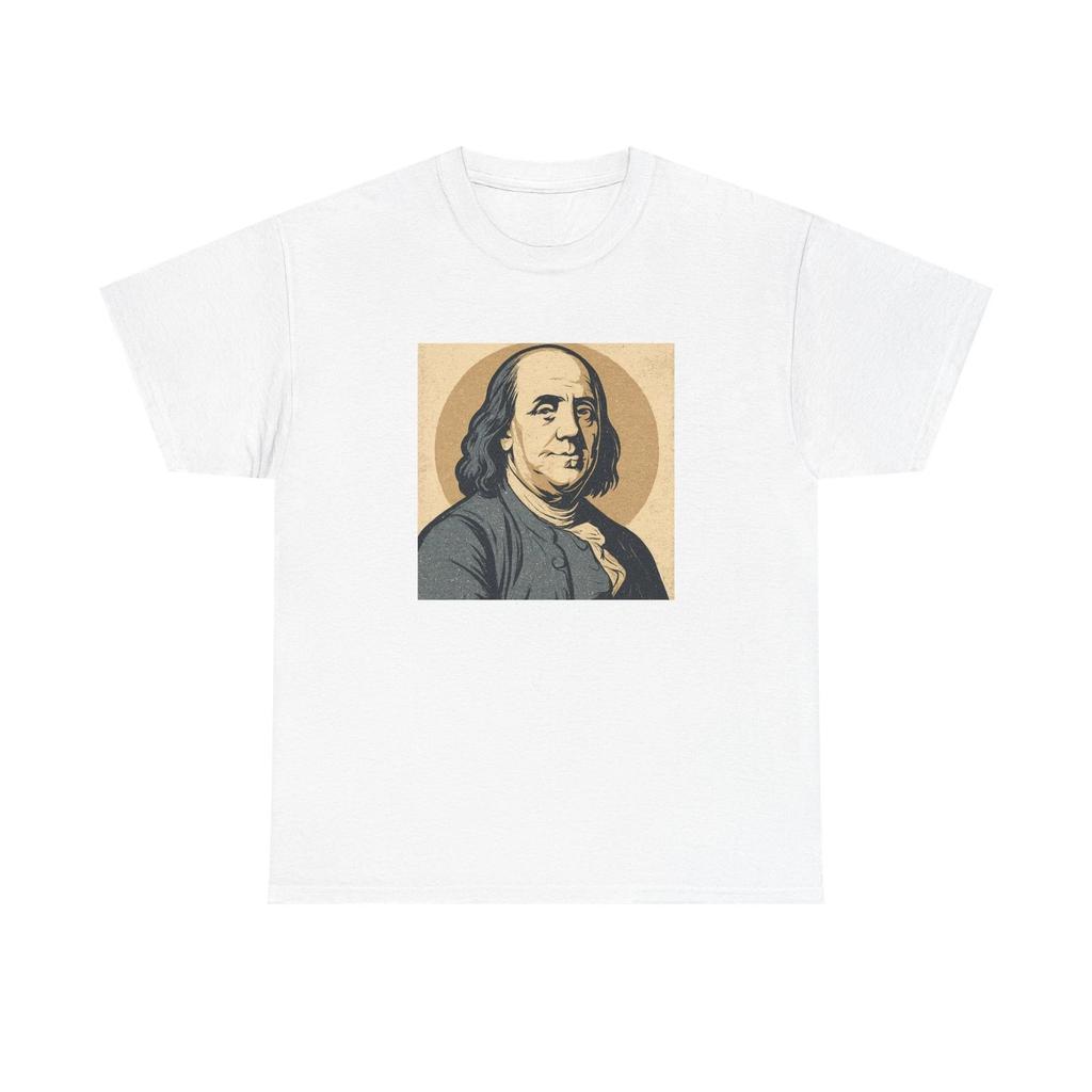 Unisex Adult T Shirt Benjamin Franklin Retro Graphic Art