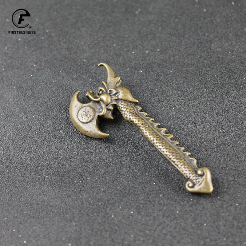 Copper Tibetan dragon head axe Tea Knife Tea Needle Crafts Ornaments Tea Pet Desk Decoration Home Decor Accessories craft gift