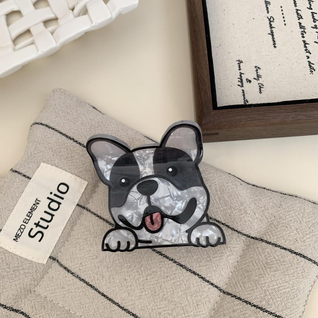 YHJ Golden Retriever Corgi Acrylic Hair Clip - Cute Animal Claw Clip for Updos & Ponytails.