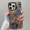 New floral IMD mobile phone case for Apple 16Pro niche iPhone15 colored silver 13/12/11 art 14