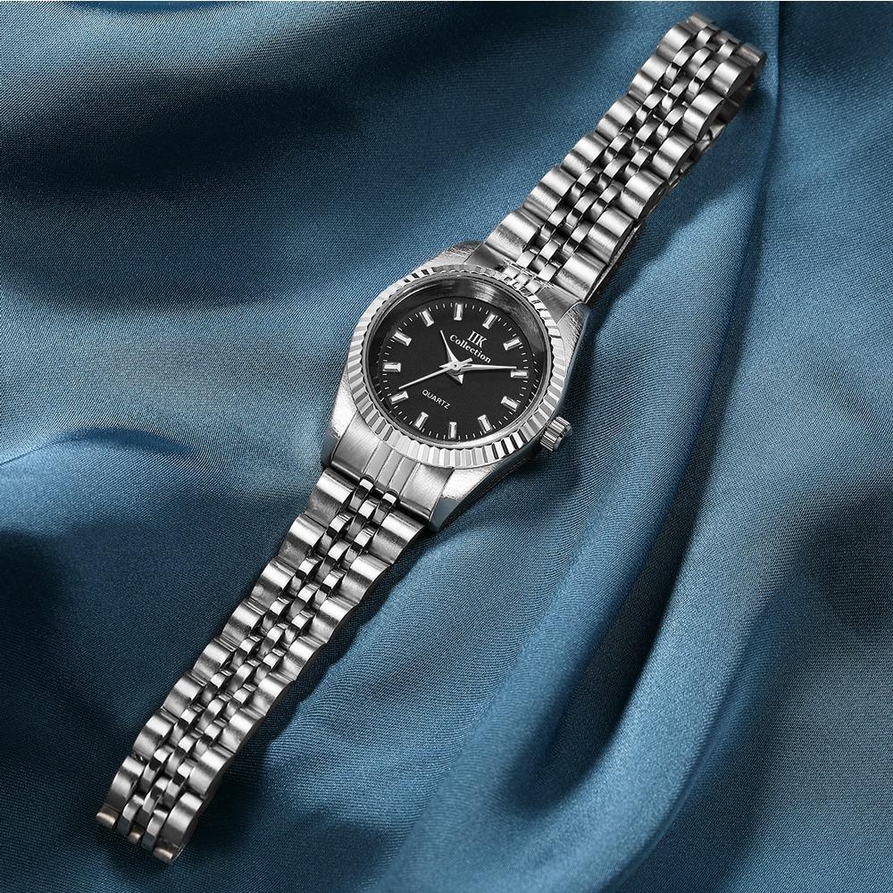IIK Neu Frauen Quarzuhr Kompakte Edelstahl Band Wasserdicht Mode Marke Uhr Frauen Armbanduhren