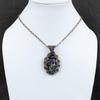 Azurite Malachite Copper Pendant Wire Wrapped Gemstone Pendant Copper Jewelry Handmade Pendant  Wire Wrap Jewelry Wedding Gift Healing Stone