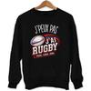 Sweatshirt - Sorry I Can't - Black - Long Sleeves - Classic Collar