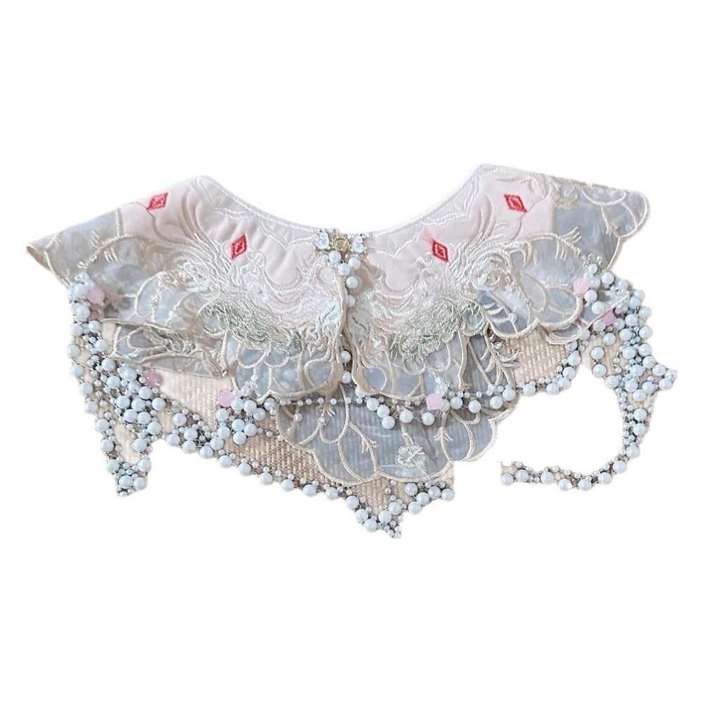 Detachable Hanfu Collar Embroidered Shirt Fake Collar Elegant Shoulder Collar Cloth