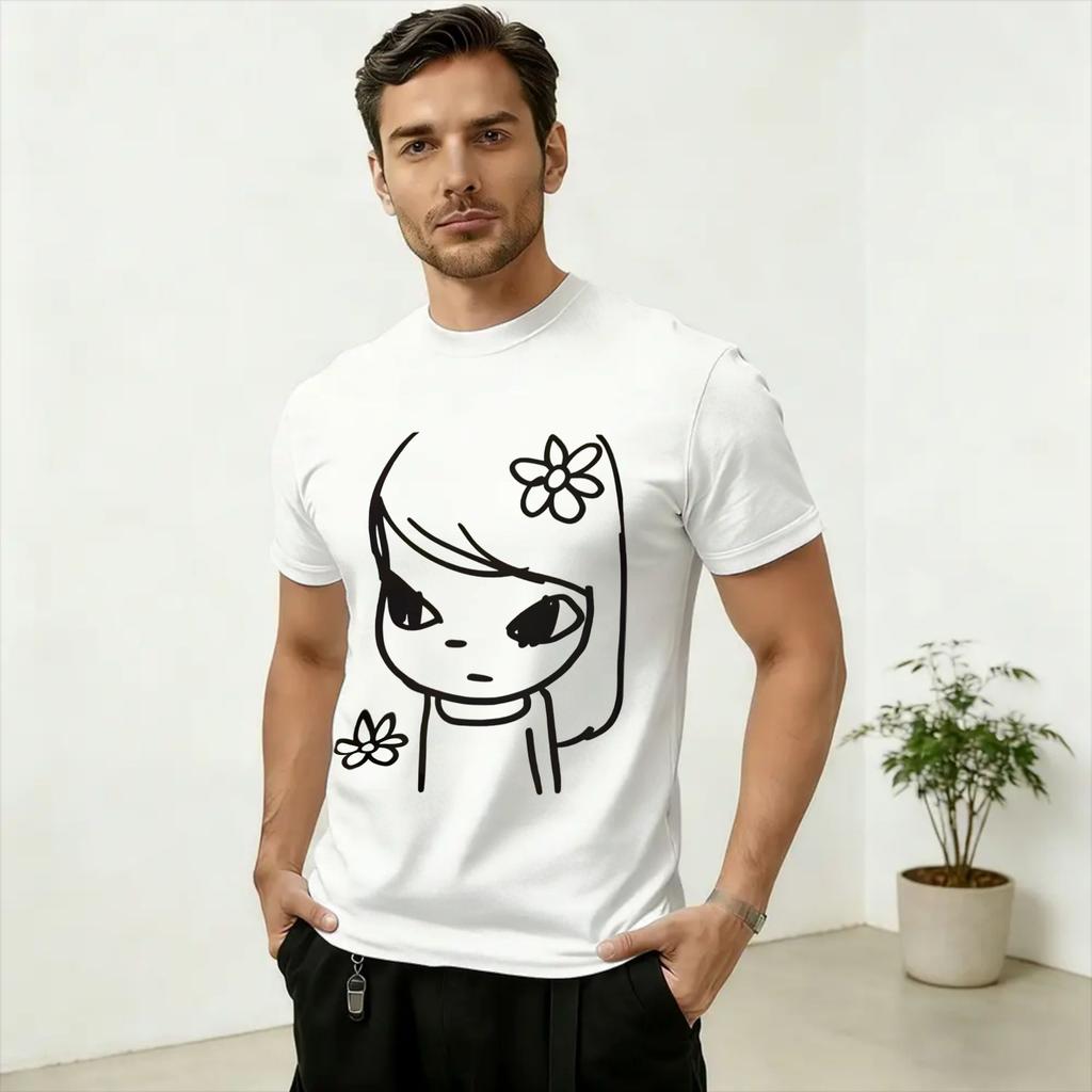 Yoshitomos Naras TShirt for Unisex Novelty 100 Cotton Tee Shirt Round Collar Short Sleeve T Shirt Gift Tops
