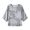 Stylish Round Neck Chiffon Pullover for Moms - Breathable Seven-Sleeve Summer Top for Middle-Aged & Elderly Women