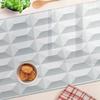 Glass Kitchen Cutting Board with Geometric Figures Graphic 80X52 Cm