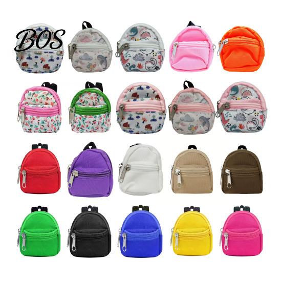 Keychain Accessory Mini Backpack Coin Purse, Scratch Resistant Zippered Compartment Bag, Waterproof Oxford Cloth Earphone Case Holder