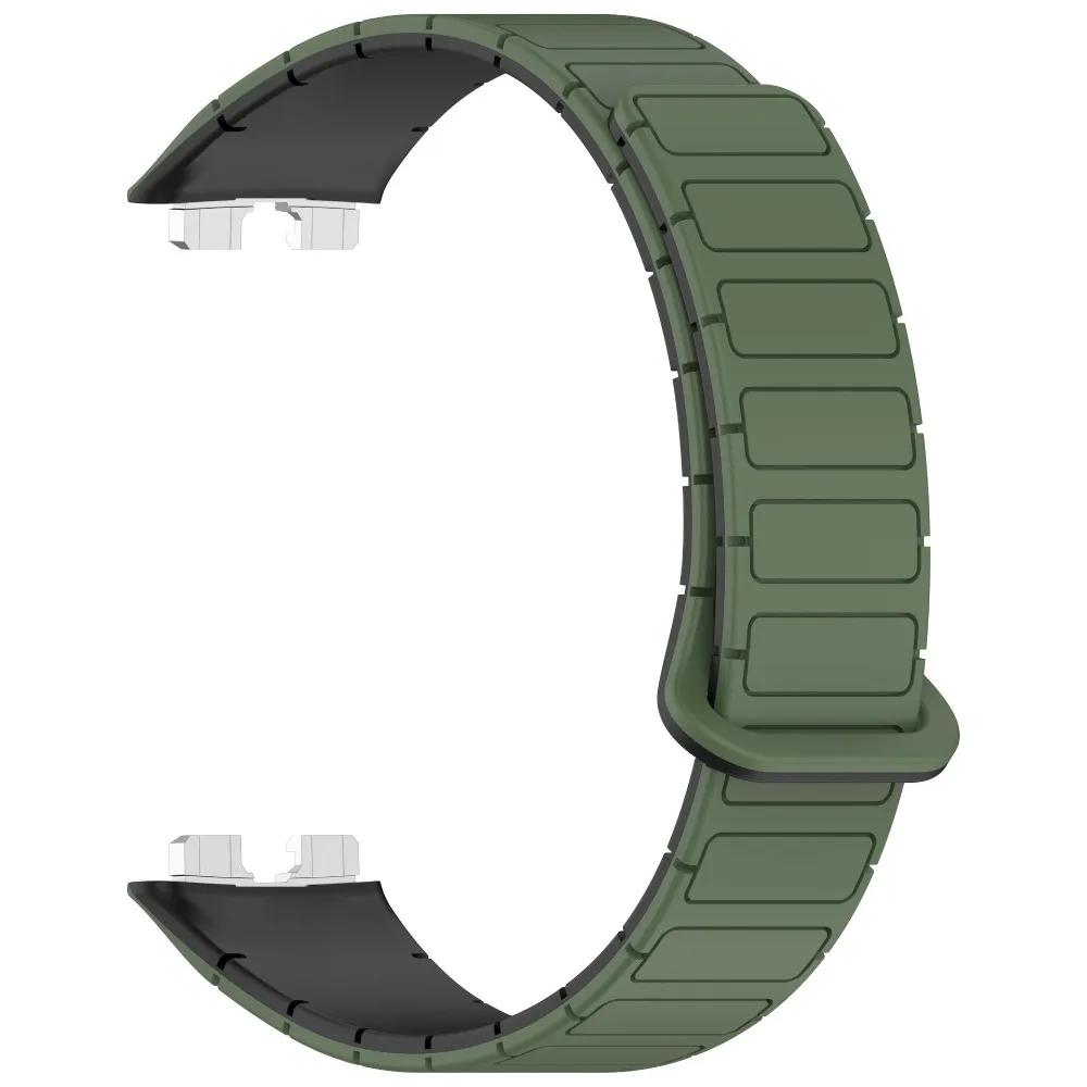 

New Magnetic Silicone Strap Double Color Smart Watch Accessories Bracelet Replacement Strap Belt for Huawei Band 10/9/8